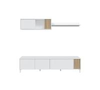 Ensemble de séjour avec meuble TV et étagère suspendue - -