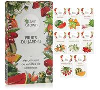 Ensemble de semences de fruits :graines potager de fruits de première qualité avec 8 variétés de plantes fruitières pour le jardin