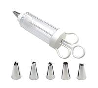 Ensemble de seringues de décoration de desserts, injecteur de remplissage de glaçage pour cupcakes avec 5 buses de glaçage, outil de décoration de gâteaux, facile à utiliser, ensemble de seringues à