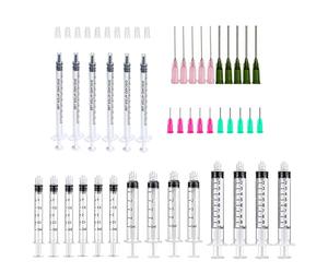 Ensemble de seringues distributrices applicatrices de 1/3/5/10 ml avec aiguilles et capuchons pour quilling, peinture acrylique, flacon d'huile, artisanat, loisirs créatifs