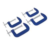 Ensemble De Serre-Joints Sealey AK6003SET 4 Pièces - 75Mm Et 100Mm