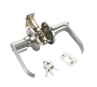 Ensemble De Serrure De Porte De Chambre À Coucher - Serrure À Levier De Porte Et Bouton De Port À Bille Avec Serure | Serure À Trois Poteaux Avec Clé Pour Salles De Bains Et Intérieurs, Kit De Poig