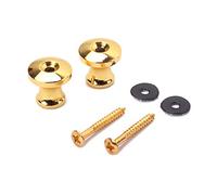 Ensemble de Serrure de Sangle de Guitare 2 Pièces Tête de Champignon Bouton de Sangle de Guitare Acoustique pour Guitare Folk Électronique Électronique Guitare Basse (Doré)
