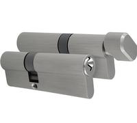 Ensemble de serrures cylindriques 45/30 mm | Cylindres de serrure et cylindres à bouton avec 5 clés | Cylindres profilés pour porte d’entrée et porte d’appartement | Ensemble de serrures de porte pour