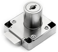 Ensemble de serrures de tiroir de bureau de haute sécurité, serrure à came d'armoire durable for tiroirs de fichiers, commode, camping-car et boîte aux lettres(Silver,19x32)