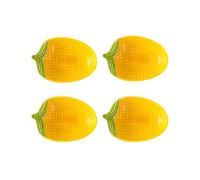 Ensemble de service 4 pièces en céramique à motif de maïs - Plats polyvalents pour apéritifs, desserts, cornichons, condiments, bonbons, noix et collations | Assiettes et bols polyvalents mignons pour