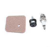 Ensemble de service de taille-haie pour 46 pièces d'entretien HS45, filtres d'outils électriques de jardin avec kit de remplacement d'étincelle, élément éponge de filtre à air et composants de