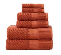 Ensemble de serviettes 100 % coton NY Loft, 6 pièces | Ultra douces et absorbantes, à séchage rapide, 2 serviettes de bain, 2 essuie-mains et 2 g