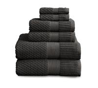 Ensemble de serviettes 100 % coton NY Loft, 6 pièces | Ultra doux et absorbants, séchage rapide : 2 serviettes de bain, 2 essuie-mains et 2 gants