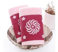Ensemble de Serviettes, 2 Serviettes en Coton, Épaississent, Augmentent les Cadeaux Pour Adultes, Serviette Absorbante Douce, Serviette Ménagère, Serviette Rouge, GYDHJSSJ, rouge