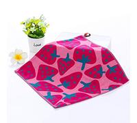 Ensemble de Serviettes, 2 Serviettes en Coton, Serviette Carrée Salive Serviette Enfants Serviette Douce Serviette Absorbant Giraffe Bleu, GYDHJSSJ, Strawberry en poudre