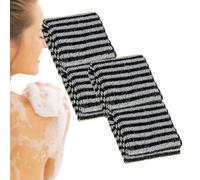 Ensemble De Serviettes Exfoliant - 2 Totons De Lavage De Bain À 2 Sacs | Exfoliation Douce Épurateur De Corps Japonais, Dos De La Beauté De Beauté Douche De Douche À La Peau Plus Douce Exfoliation De