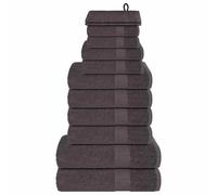 Vidaxl Ensemble De Serviettes 12 Pcs Anthracite 360 G/M² 100% Coton