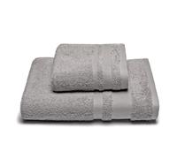 Caleffi - Serviette de Bain 2 Pièces en 100% Coton Eponge - 1 Serviette Toilette 50x100 cm + 1 Serviette Visage 40x60 cm, Douce et Ultra Absorbante - Serviettes Eponge - Lot Serviette