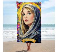 Ensemble de serviettes Saint Higlron A Colorful Portrait Basics, serviette de plage compacte, absorbante, à séchage rapide et sans sable, idéale pour spa, salle de sport et hôtel (taille unique).