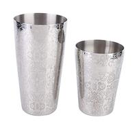 Ensemble de shaker à cocktail en acier inoxydable 304, shaker Boston pour barmen, outil de bar étanche aux fuites gravé, avec gobelets de 550 ml et 820 ml, idéal pour préparer