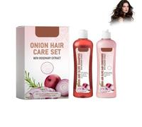 Ensemble de shampooing et de traitement à l'oignon et au romarin, shampooing et traitement à l'oignon, shampooing et après-shampoing pour la croissance et le volume, contre la chute des cheveux pour