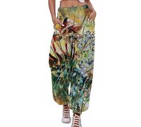 Ensemble de Shorts Et Tops Décontracté avec Impression Numérique 3D pour Femmes Pantalons de Salopette Taille Haute de Poche Pantalons de Salopette Large Training Pants, Ag-5, XXXL