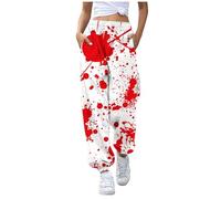 Ensemble de Shorts Et Tops Décontracté avec Impression Numérique 3D pour Femmes Pantalons de Salopette Taille Haute de Poche Pantalons de Salopette Large Training Pants, Vino-6, XXL