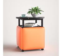 Ensemble de sièges cubiques avec roulettes pivotantes et table basse empilable ottomane tabouret idéal pour le salon et le bureau à domicile