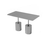 Ensemble De Sièges De Cabine De Café Industriel Moderne en Acier Inoxydable, Chaise Chromée De Restaurant Minimaliste avec Table D'appoint Carrée for Magasin De Desserts, Salon(F)