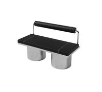 Ensemble De Sièges De Cabine De Café Industriel Moderne en Acier Inoxydable, Chaise Chromée De Restaurant Minimaliste avec Table D'appoint Carrée for Magasin De Desserts, Salon(B)