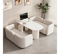 Ensemble de sièges de réception - Canapé et chaise rembourrés pour salles d'attente, salons de manucure et salons de beauté - Sièges modernes pour 2 à 4 personnes avec table basse