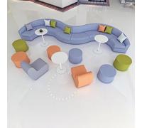 Ensemble De Sièges Modulaires Personnalisables, Canapé Sectionnel Moderne Ondulé Résistant Aux Taches for Les Grands Rassemblements Et Les Halls(015)