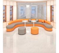 Ensemble De Sièges Modulaires Personnalisables, Canapé Sectionnel Moderne Ondulé Résistant Aux Taches for Les Grands Rassemblements Et Les Halls(017)