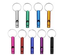 Ensemble de Sifflets de Survie en Aluminium de 9 Pièces,Sifflet D'urgence à décibels élevés,Adapté Aux Sports,à l'arbitrage,à la promenade du Chien,à La Randonnée,Au Camping et à D'autres Occasions