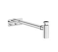 Ensemble de siphon VitrA Plural Design A45156 chromé, avec robinets d'angle à gauche