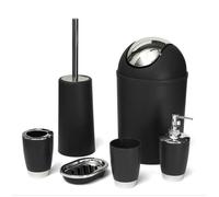 Ensemble de six pièces pour salle de bain de style européen (Noir)-SWT