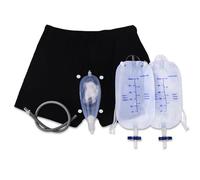 Ensemble de slips d'incontinence pour hommes sous-vêtements d'incontinence étanches pour hommes urinoir portable détachable avec sac de jambe 'urine et cathéter collecteur 'urine en silicone pour