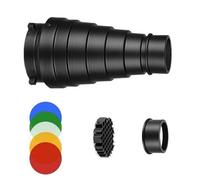 Ensemble de snoot conique en aluminium pour une utilisation en extérieur en studio et supports Bowens