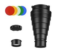 Ensemble de snoot en métal avec 5 pièces de couleur qui améliore l'éclairage dans la photographie commerciale et intérieure pour support Bowens