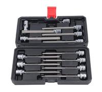 Ensemble de Socket de Bits Hexagonaux 15pcs Long Bit Hex Bit Set Set Alloy Steel Extra Hard 3/8 Pouces