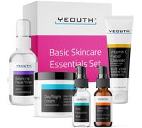 Ensemble de soins de la peau Yeouth: Srum d'acide hyaluronique pour le visage Vitamine C srum facial nettoyage pour visage et crme Kit de soin