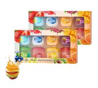 Ensemble de soins pour les lèvres aromatisé aux fruits 8 pièces, mini baume à lèvres 4 en 1, ensemble hydratant pour les, brillants + baumes de nuit + rouges incolores (2Set)