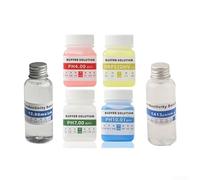 Ensemble de solution tampon pour pH-mètres, 50 ml 4,00 7,00 10,01 PH et 222 MV ORP, étalonnage de conductivité 12,88 Ms/cm 1413 browse-S/cm (6 pièces)