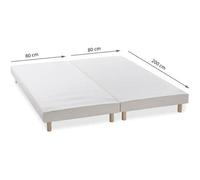 Ensemble de sommiers tapissiers - UMBERTO RAVELLI - 80x200 - 11 lattes en pin massif - Marron
