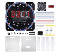 Ensemble de soudure d'horloge numérique avec boîtier de batterie pour projets scientifiques, apprentissage électronique et projet de soudure à domicile