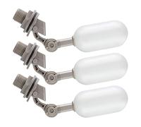 Ensemble de soupape de flotteur en 3 pièces, soupape de flotteur de tuyaux d'alimentation en eau de 1/2 pouce avec bras de réglage for piscine, aquarium (gris)