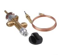 Ensemble de soupape de régulation de pression du gaz avec thermocouple de 60 cm pour foyers à gaz et appareils de chauffage, kit de soupape de contrôle de sécurité en laiton pour propane basse
