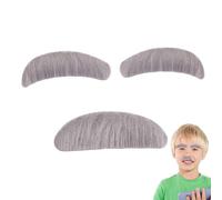 Ensemble De Sourcils D'Halloween, Costume De Poils Du Visage De Vieil,Ensemble De Sourcils En Fibres Synxthétiques X- Accessoires Photo Multifonctionnels À Coller Pour Soirée À Thème