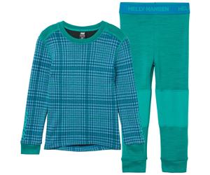 Ensemble de sous-vÃªtements en laine mÃ©rinos bÃ©bÃ© Helly Hansen Graphic Lifa Vert 2 ans