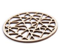 Ensemble de sous-Verres en Bois - Naturo (Lot de 4) - sous-Verres en Verre - Décoration de Table - Accessoires de Table à Manger