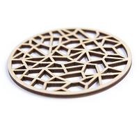 Ensemble de sous-Verres en Bois - Organo (Lot de 4) - sous-Verres en Verre - Décoration de Table - Accessoires de Table à Manger