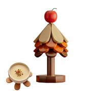 Ensemble de sous-verres en forme d'arbre - Placement isolant en bois d'arbre de Noël | Ensemble de dessous de verre antidérapant | Pour table à manger appartement chambre étudiant ustensiles de