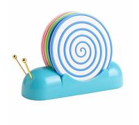 Ensemble De Sous-verres « Escargot » Avec Support, Sous-verres Résistants À La Chaleur Avec Socle De Rangement, Organiseur De Table Pour Tasses À Café Et À Thé(Blue)