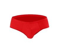 Ensemble de sous-vêtements chauds pour homme, taille basse, sous-vêtements de bikini à lacets, couleur unie, contrasté, taille moyenne, sous-vêtements triangulaires pour homme en peau d'agneau, rouge